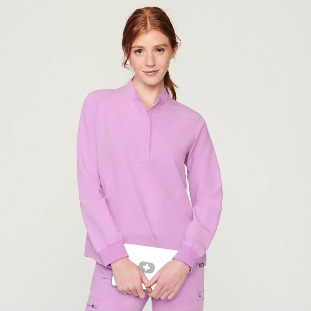 Figs Women's Lilac Button Down Shirt